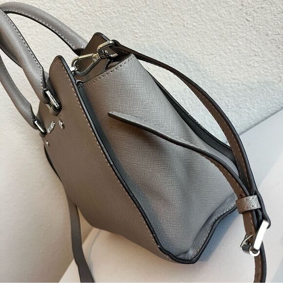 MICHAEL KORS Light Grey Selma Raven Bedford Fulton Satchel Tote Crossbody - Picture 2 of 11